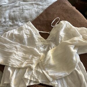 Lulu's Cream Blouse with Delicate Details